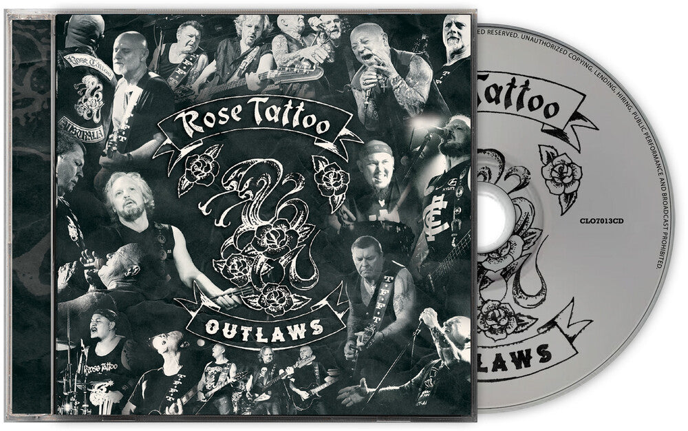 the album cover for Rose Tattoo - Outlaws