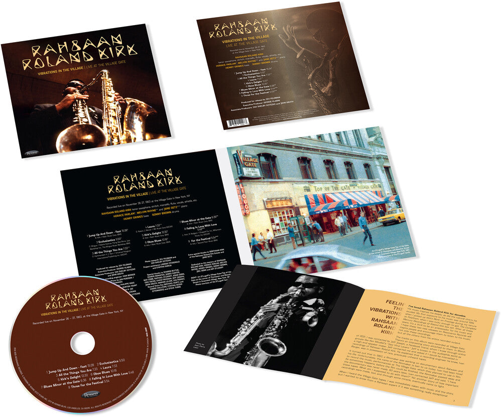 the album cover for Rahsaan Kirk Roland - Vibrations In The Village: Live At The Village