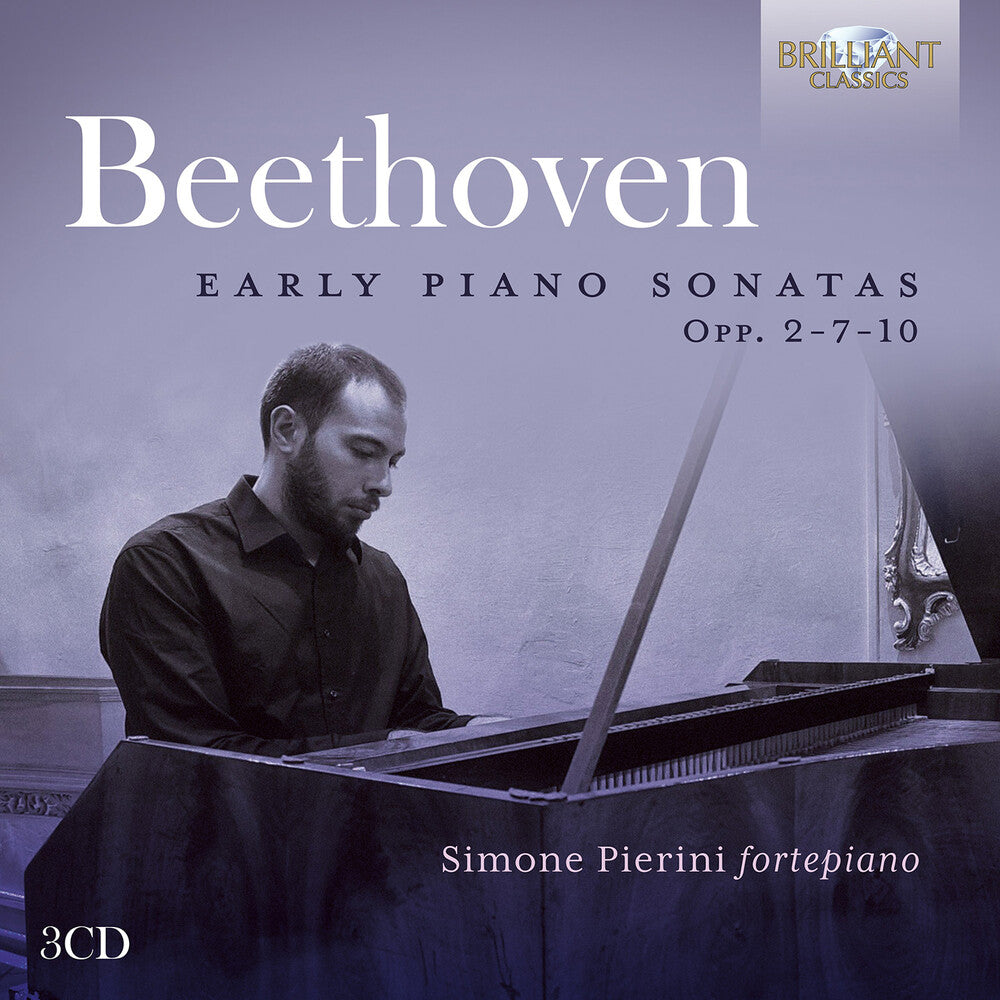 the album cover for Simone El Oufir Pierini - Beethoven: Early Pno Sonatas Opp. 2-7-10