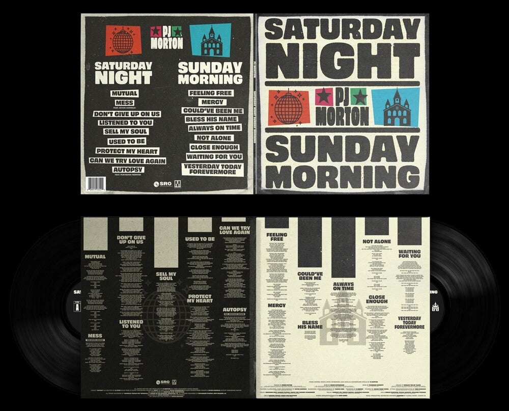 the album cover for P Morton .J. - Saturday Night / Sunday Morning