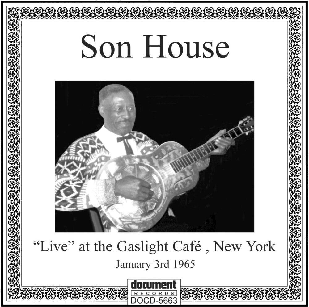 the album cover for Son House - Live at Gaslight Cafe, 1965