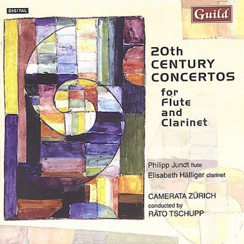 the album cover for Philipp Jundt - 20th Century Concertos for Flute & Clarinet / Various