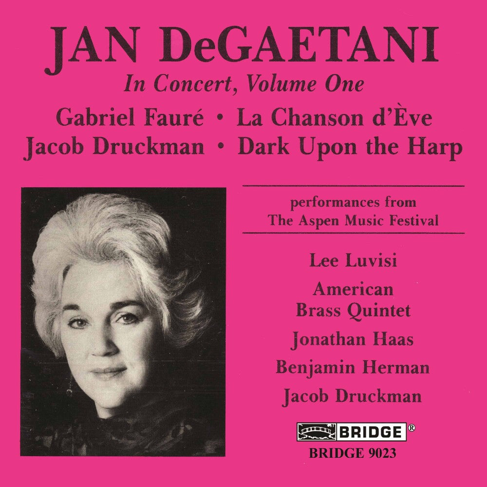 the album cover for JAN DEGAETANI - Jan Degaetani in Concert 1