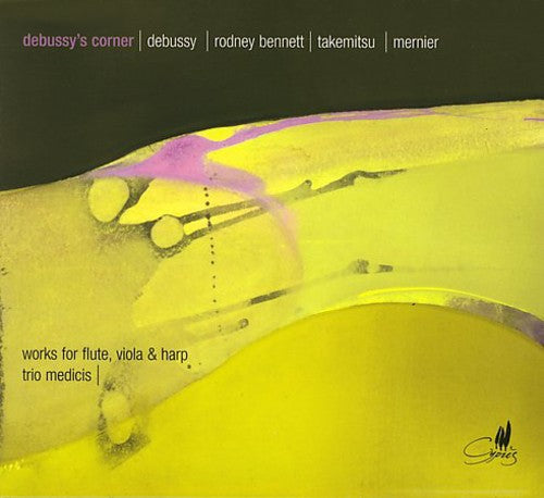 the album cover for Harp Landscapes-Works By Debus - Debussy's Corner: Works for Flute Viola & Harp