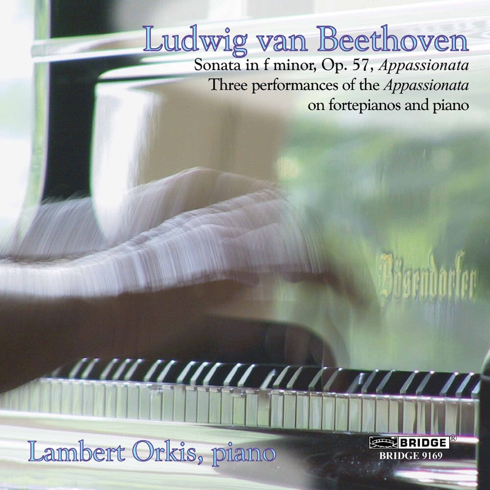 the album cover for LAMBERT ORKIS - Appassionata: Sonata Played on 3 Instruments