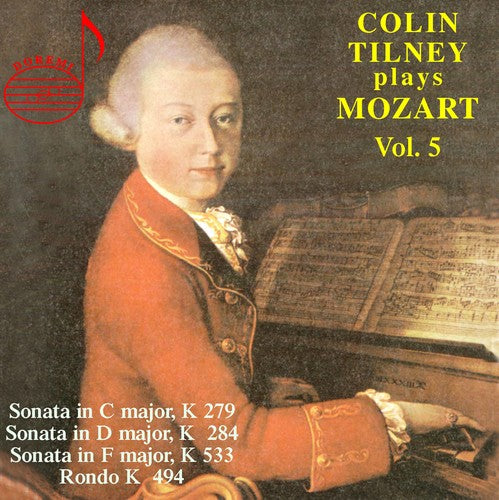 the album cover for Colin Tilney - Colin Tilney Plays Mozart 5