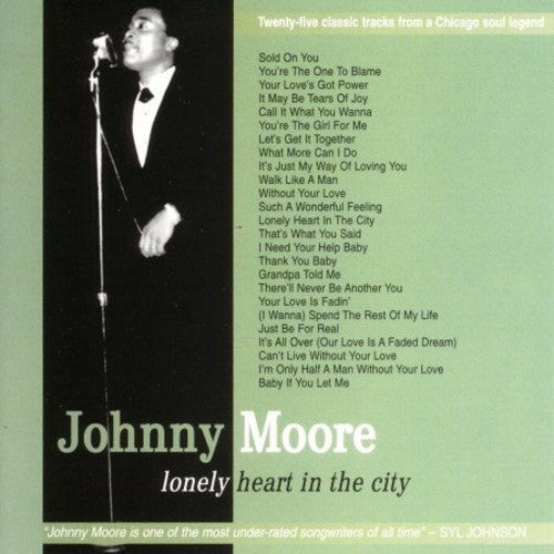 the album cover for Johnny Moore - Lonely Heart in the City