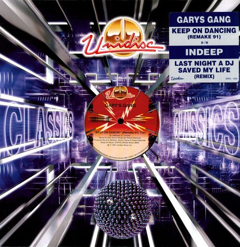 the album cover for Indeep / Garys Gang - Last Night a DJ Saved My Life / Keep on Dancing