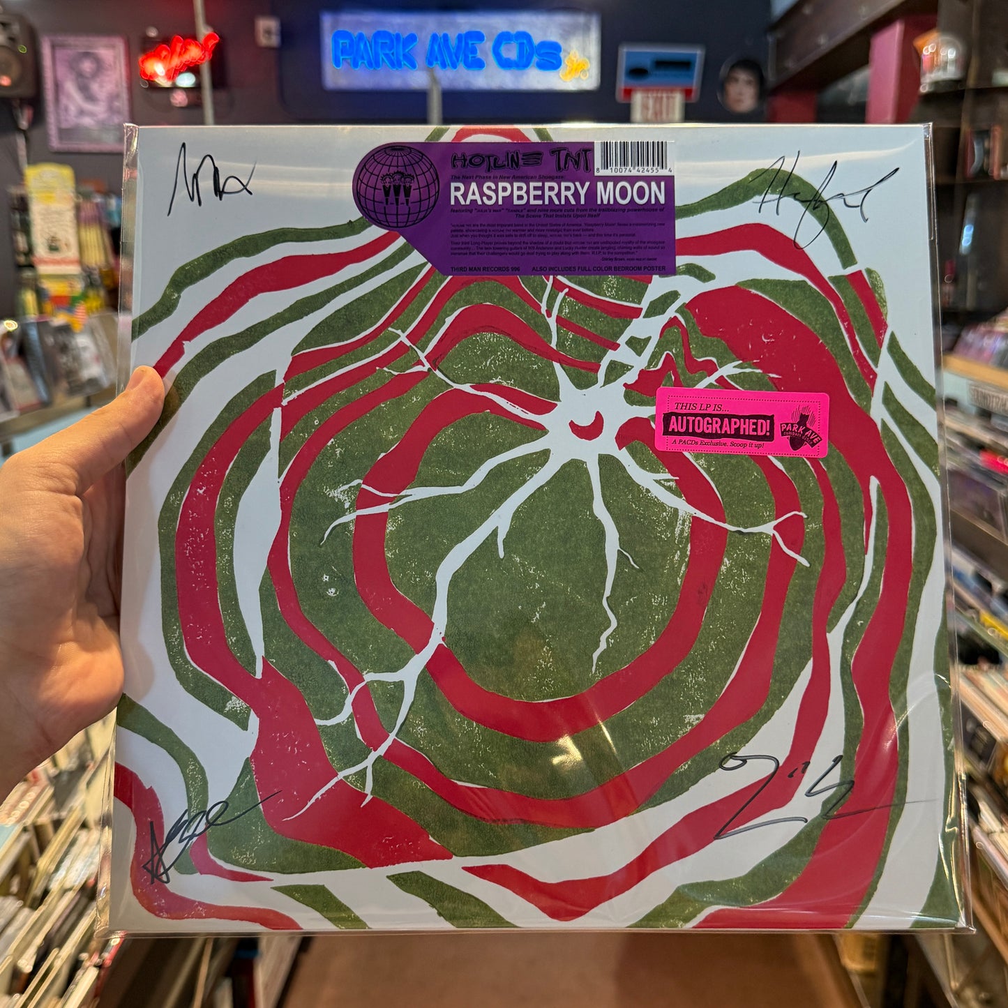 Signed copy of Hotline TNT - Raspberry Moon