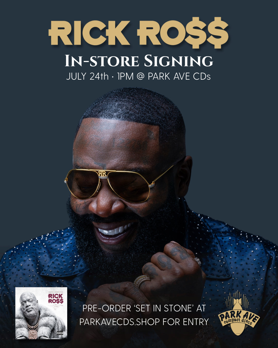 Rick Ross in-store event flyer
