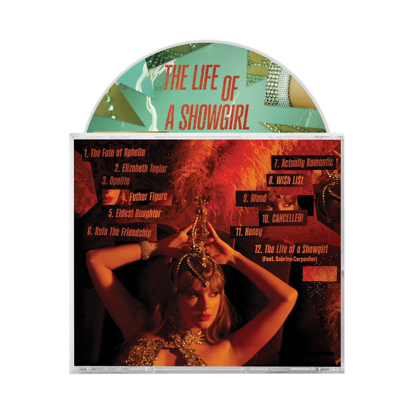 rear cover art for Taylor Swift - The Life of a Showgirl CD