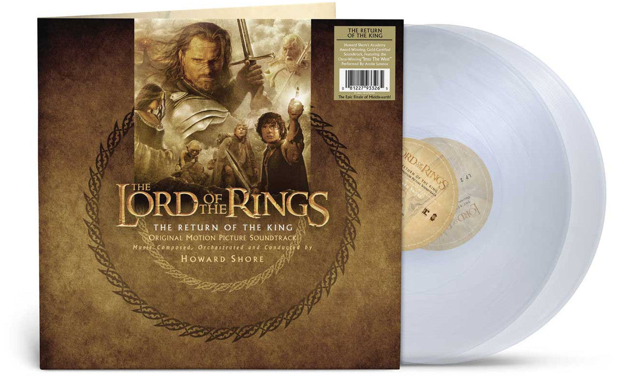 product mockup of lord of the rings return of the king indie clear 2LP