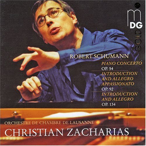 the album cover for Schumann / Chamber Orch Of Lausanne / Zacharias - Piano Concerto