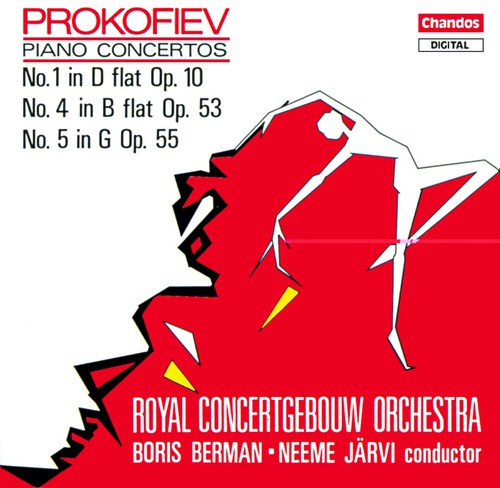 the album cover for BORIS BERMAN - Piano Concerti 1,4, & 5