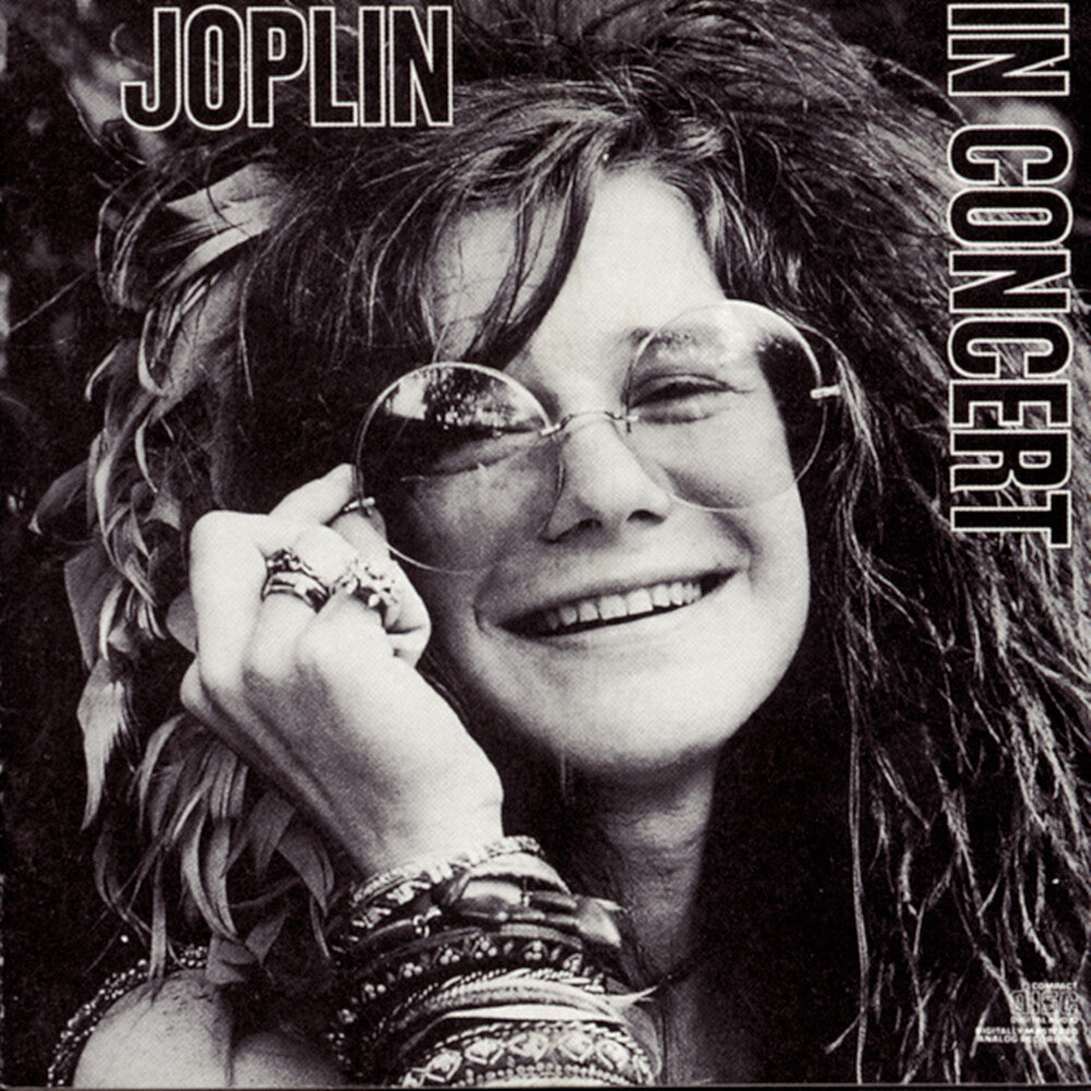the album cover for Janis Joplin - In Concert