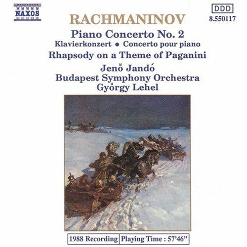 the album cover for JenÅ‘ JandÃ³ - Piano Concerto 2 / Rhapsody on a Paganini Theme