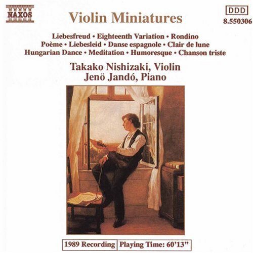 the album cover for TAKAKO NISHIZAKI - Violin Miniatures
