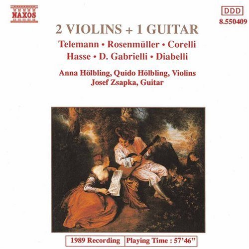 the album cover for 2 Violins & 1 Guitar-Vol. 1 - Two Violins & One Guitar 1