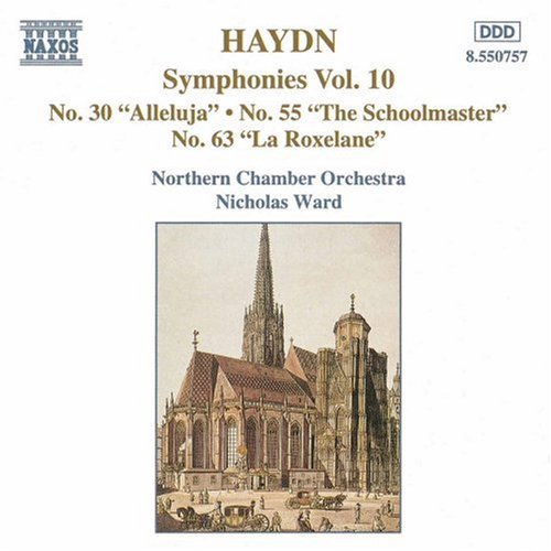the album cover for Nicholas Ward - Symphonies 30 55 & 63