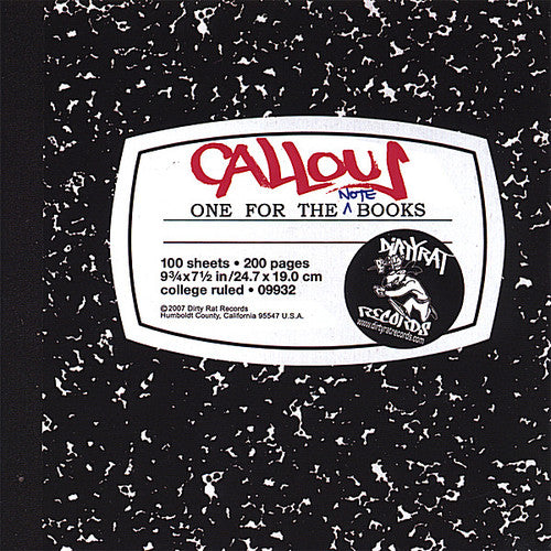 the album cover for Callous - One for the Notebooks