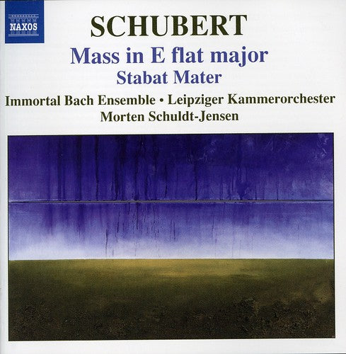 the album cover for Morten Schuldt-Jensen - Mass in E Flat Major / Stabat Mater