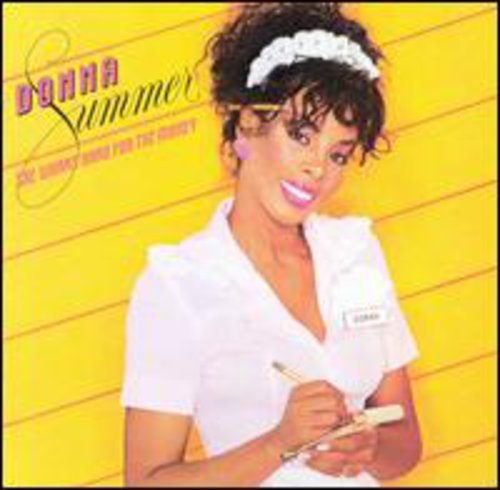 the album cover for Donna Summer - She Works Hard for the Money