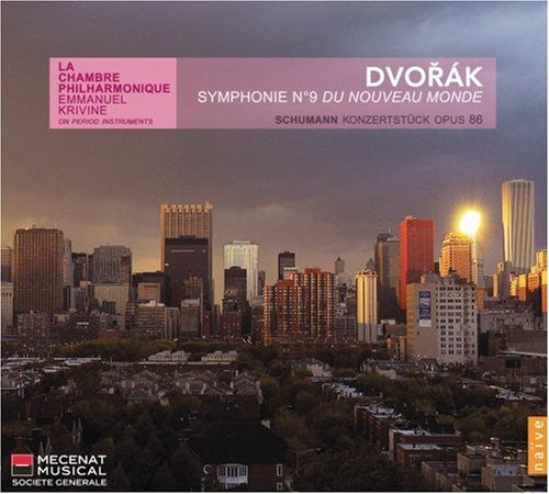 the album cover for Dvorak/Schumann - Symphony No. 9 From The New World / Konzertstuck