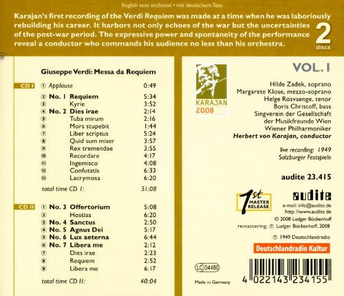 the album cover for G. Verdi - Requiem