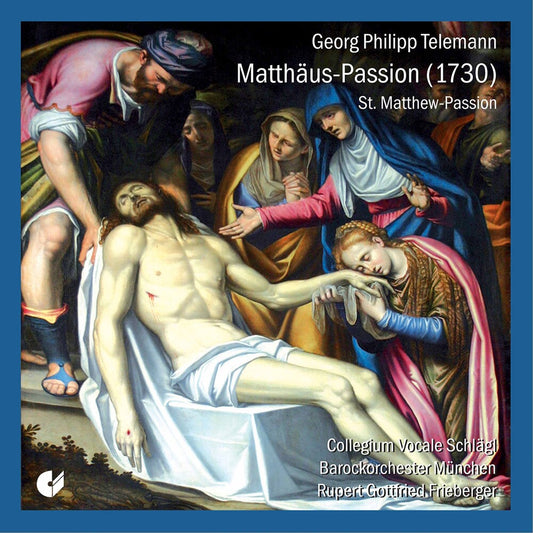 the album cover for Telemann / Frieberger / Baroque Orch Of Munich - Saint Matthew Passion