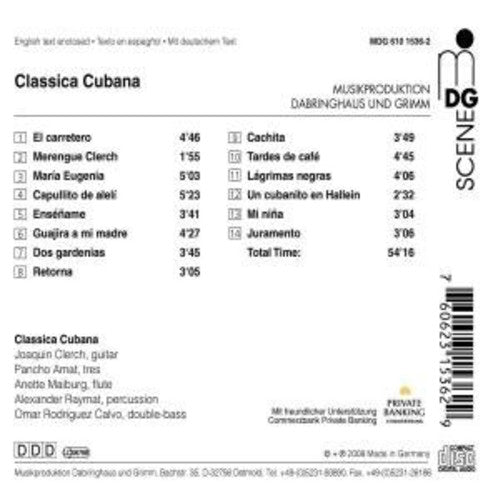 the album cover for Anette Maiburg/Joaquin Clerch/Pancho Amat - Classica Cubana