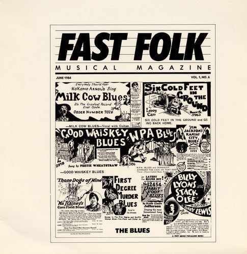 the album cover for Fast Folk Musical Magazine 6 The Blue 1 / Variou - Fast Folk Musical Magazine (6) the Blue 1 / Various