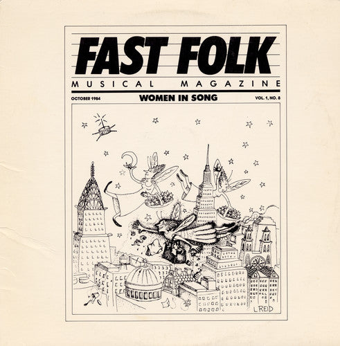 the album cover for Fast Folk Musical Magazine - Fast Folk Musical Magazine (8) Women in 1 / Various