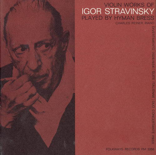 the album cover for Hyman Bress - Violin Works of Igor Stravinsky