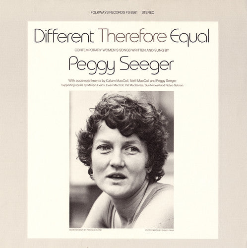 the album cover for Peggy Seeger - Different Therefore Equal