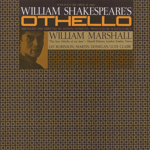 the album cover for William Marshall - Othello: William Shakespeare