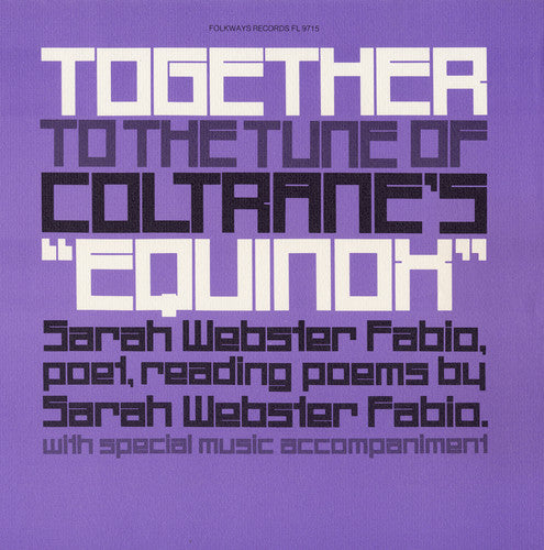 the album cover for Sarah Fabio Webster - Together to the Tune of Coltrane's Equinox