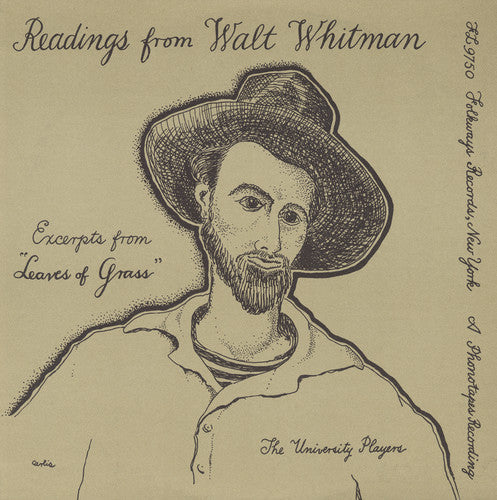 the album cover for University Players - Selections from Walt Whitman's Leaves of Grass