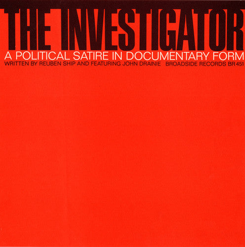the album cover for Investigator A Political Satire In Documentary Fo - Investigator: Political / Various