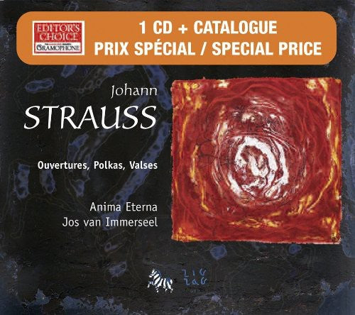 the album cover for Strauss / Van Immerseel / Anima Eterna - Overtures / Polkas / Valses