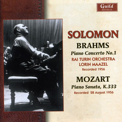 the album cover for BRAHMS/MOZART - Solomon Plays Brahms & Mozart