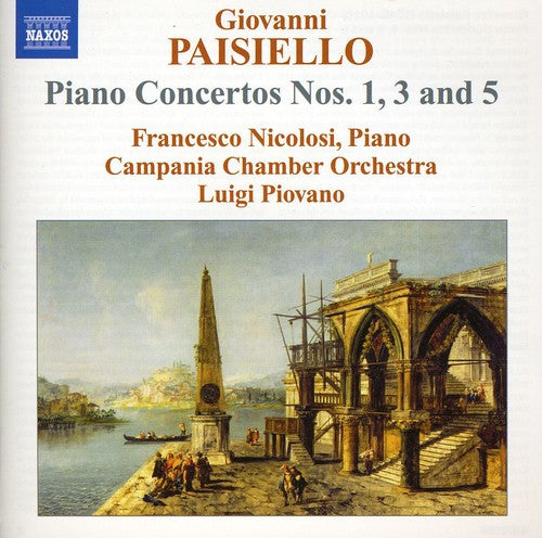 the album cover for Francesco Nicolosi - Piano Concertos Nos 1 3 & 5