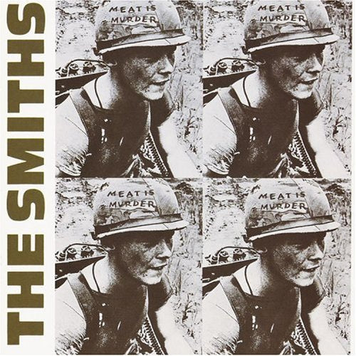 the album cover for The Smiths - Meat Is Murder