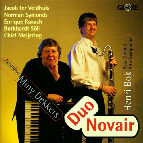 the album cover for Duo Novair - Works for Bass Clarinet or Alto Saxophone & Accordion