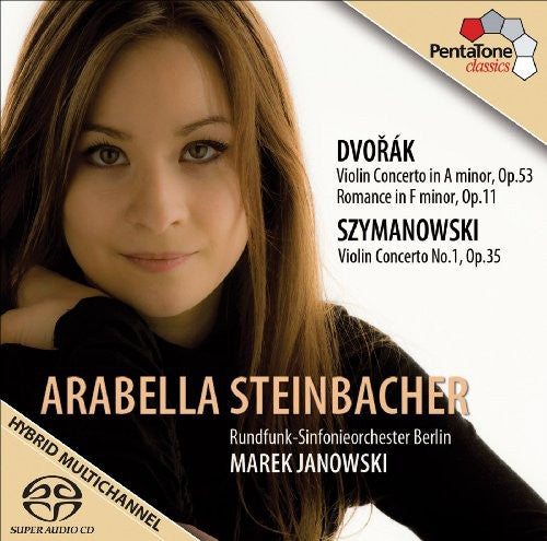 the album cover for Dvorak/Szymanowski - Violin Concerto in A minor