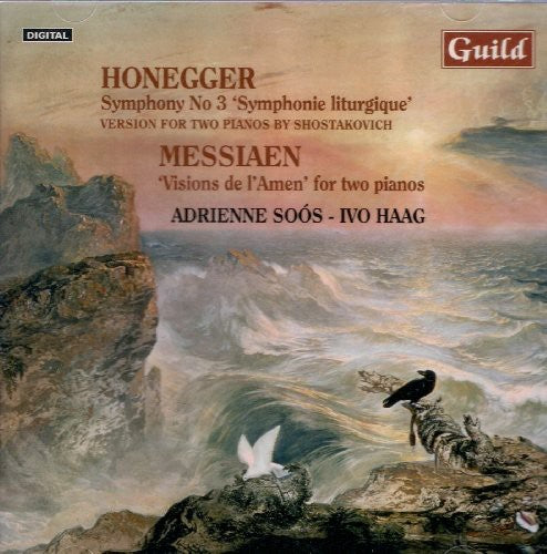 the album cover for Adrienne SoÃ³s - Version for Two Pianos