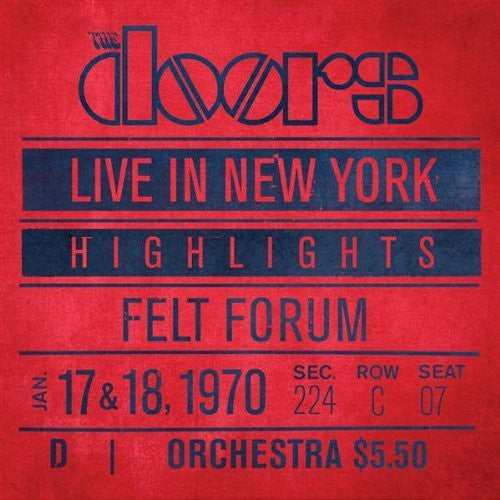 the album cover for The Doors - Live in New York
