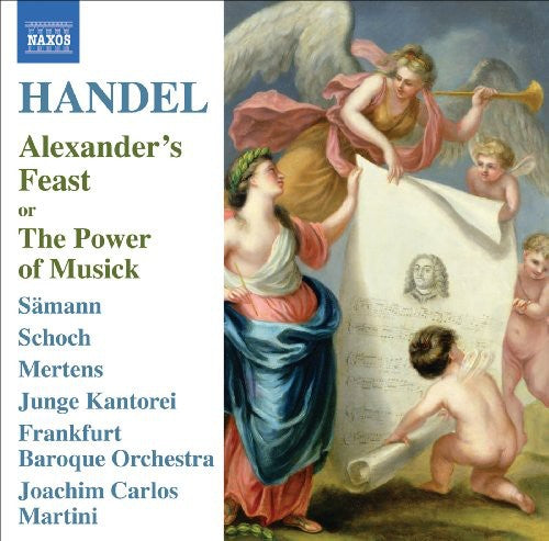 the album cover for Joachim Carlos Martini - Alexander's Feast: Power of Musick