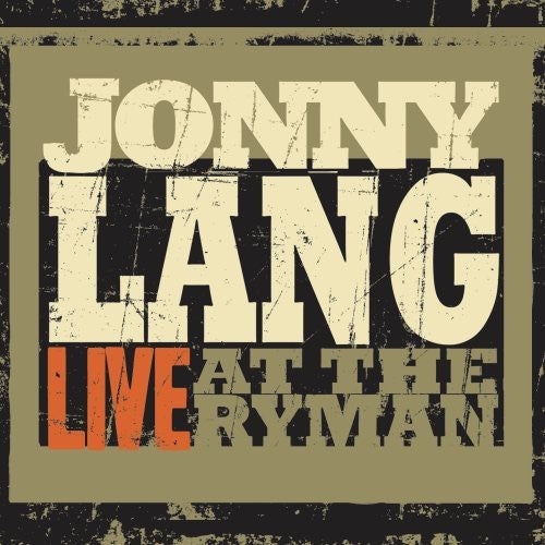 the album cover for Jonny Lang - Live At The Ryman