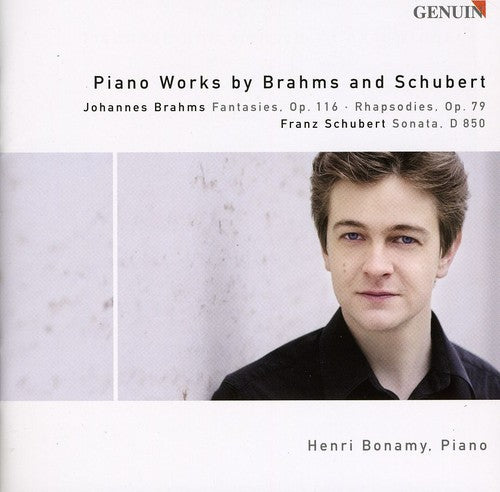the album cover for Henri Bonamy - Piano Works By Brahms & Schubert