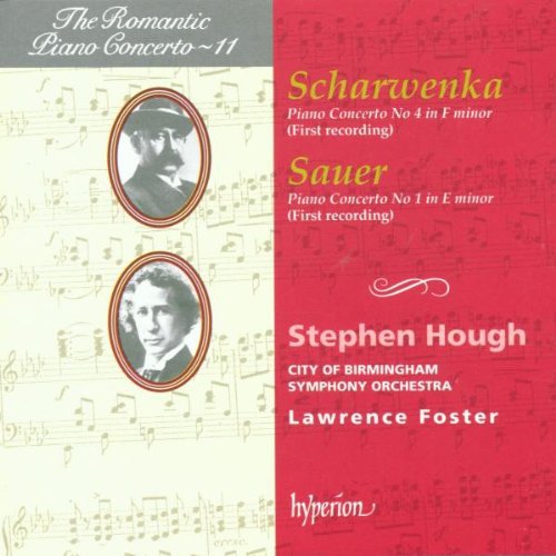 the album cover for SCHARWENKA/SAUER - Romantic Piano Concerto